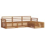 vidaXL Záhradná súprava gaučov Prírodná 254 x 162,5 x 73 cm – Obrázok 2
