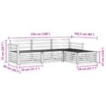 vidaXL Záhradná súprava gaučov Prírodná 254 x 162,5 x 73 cm – Obrázok 8