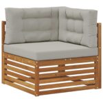 vidaXL Záhradná súprava gaučov s vankúšom 4 pcs Prírodná a svetlosivá – Obrázok 4