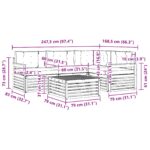 vidaXL Záhradná súprava gaučov s vankúšom 5 pcs Prírodná a krémová – Obrázok 10