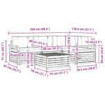 vidaXL Záhradná súprava gaučov s vankúšom 5 pcs Prírodná a béžová – Obrázok 10