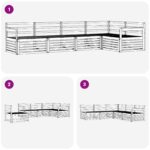 vidaXL Záhradná súprava gaučov 5 pcs Prírodná – Obrázok 6