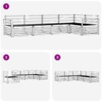 vidaXL Záhradná súprava gaučov 5 pcs Prírodná – Obrázok 6
