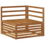 vidaXL Záhradná súprava gaučov 5 pcs Prírodná – Obrázok 4