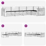 vidaXL Záhradná súprava gaučov 5 pcs Prírodná – Obrázok 6