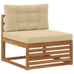 vidaXL Záhradná súprava gaučov s vankúšom 6 pcs Prírodná a béžová – Obrázok 5