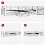 vidaXL Záhradná súprava gaučov 6 pcs Prírodná – Obrázok 9