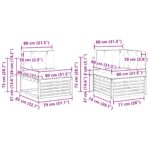 vidaXL Záhradná súprava gaučov s vankúšom 6 pcs Prírodná a krémová – Obrázok 11