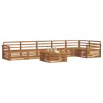 vidaXL Záhradná súprava gaučov 7 pcs Prírodná – Obrázok 3