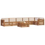 vidaXL Záhradná súprava gaučov 7 pcs Prírodná – Obrázok 3