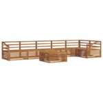 vidaXL Záhradná súprava gaučov 7 pcs Prírodná – Obrázok 2