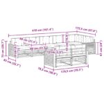 vidaXL Záhradná súprava gaučov s vankúšom 8 pcs Prírodná a antracitová – Obrázok 10