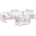 vidaXL Záhradná súprava gaučov s vankúšom 8 pcs Prírodná a antracitová – Obrázok 10