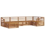 vidaXL Záhradná súprava gaučov 6 pcs Prírodná – Obrázok 2