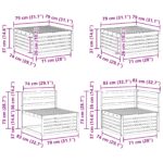 vidaXL Záhradná súprava gaučov 7 pcs Prírodná Pevné akáciové drevo – Obrázok 12