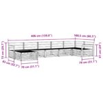 vidaXL Záhradná súprava gaučov 7 pcs Prírodná – Obrázok 10