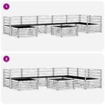 vidaXL Záhradná súprava gaučov 8 pcs Prírodná – Obrázok 10