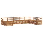 vidaXL Záhradná súprava gaučov 8 pcs Prírodná – Obrázok 2