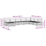 vidaXL Záhradná súprava gaučov 8 pcs Prírodná – Obrázok 9