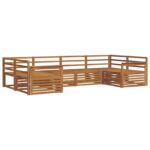 vidaXL Záhradná súprava gaučov 6 pcs Prírodná – Obrázok 2