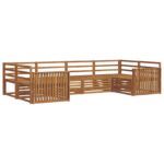 vidaXL Záhradná súprava gaučov 6 pcs Prírodná – Obrázok 2