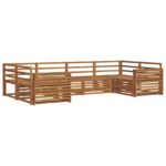 vidaXL Záhradná súprava gaučov 6 pcs Prírodná – Obrázok 2