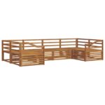 vidaXL Záhradná súprava gaučov 6 pcs Prírodná – Obrázok 2