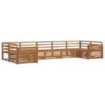 vidaXL Záhradná súprava gaučov 7 pcs Prírodná – Obrázok 2