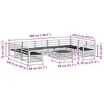 vidaXL Záhradná súprava gaučov 10 pcs Prírodná Pevné akáciové drevo – Obrázok 10