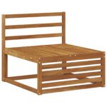 vidaXL Súpravy pohoviek 10 pcs Prírodná Pevné akáciové drevo – Obrázok 3