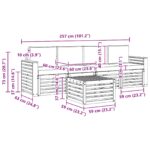 vidaXL Záhradná súprava gaučov s vankúšom 5 pcs Prírodná a antracitová – Obrázok 9