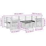 vidaXL Záhradná súprava gaučov 7 pcs Prírodná Pevné akáciové drevo – Obrázok 10