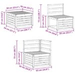 vidaXL Súpravy pohoviek 8 pcs Prírodná Pevné akáciové drevo – Obrázok 11