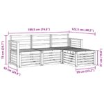 vidaXL Súpravy pohoviek 4 pcs Prírodná Pevné akáciové drevo – Obrázok 8