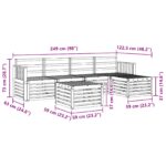 vidaXL Záhradná súprava gaučov 6 pcs Prírodná – Obrázok 10