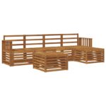 vidaXL Záhradná súprava gaučov 6 pcs Prírodná – Obrázok 2