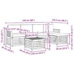 vidaXL Záhradná súprava gaučov s vankúšom 6 pcs Prírodná a krémová – Obrázok 10