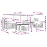 vidaXL Záhradná súprava gaučov s vankúšom 6 pcs Prírodná a antracitová – Obrázok 10
