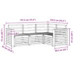 vidaXL Súpravy pohoviek 4 pcs Prírodná Pevné akáciové drevo – Obrázok 7