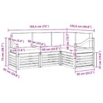 vidaXL Súpravy pohoviek s vankúšom 4 pcs Prírodná a svetlosivá – Obrázok 9