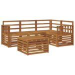 vidaXL Záhradná súprava gaučov 5 pcs Prírodná – Obrázok 2