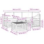 vidaXL Záhradná súprava gaučov s vankúšom 5 pcs Prírodná a svetlosivá – Obrázok 10
