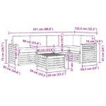 vidaXL Sada rohových gaučov s vankúšom 6 pcs Prírodná a krémová – Obrázok 11
