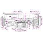 vidaXL Sada rohových gaučov s vankúšom 6 pcs Prírodná a krémová – Obrázok 10