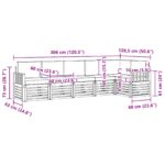 vidaXL Sada rohových gaučov s vankúšom 6 pcs Prírodná a krémová – Obrázok 10