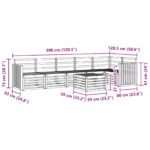 vidaXL Sada rohových gaučov 7 pcs Prírodná Pevné akáciové drevo – Obrázok 11
