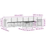 vidaXL Sada rohových gaučov 7 pcs Prírodná Pevné akáciové drevo – Obrázok 11