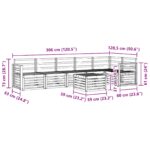 vidaXL Sada rohových gaučov 7 pcs Prírodná Pevné akáciové drevo – Obrázok 11
