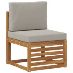 vidaXL Súpravy pohoviek s vankúšom 8 pcs Prírodná a svetlosivá – Obrázok 3