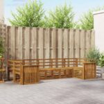 vidaXL Sada rohových gaučov 7 pcs Prírodná